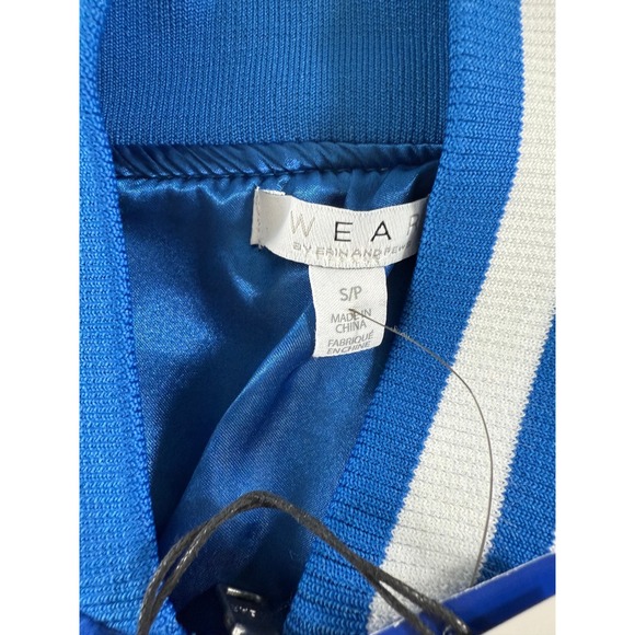 WEAR Erin Andrews Dallas Mavericks Royal Blue Letterman Jacket Small NWT - Picture 2 of 10